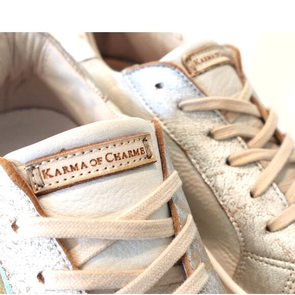 Sundance Karma of Charme Italian Handpainted Leather Sneakers - Picture 2 of 15